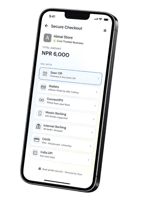 Oura secure checkout on a phone